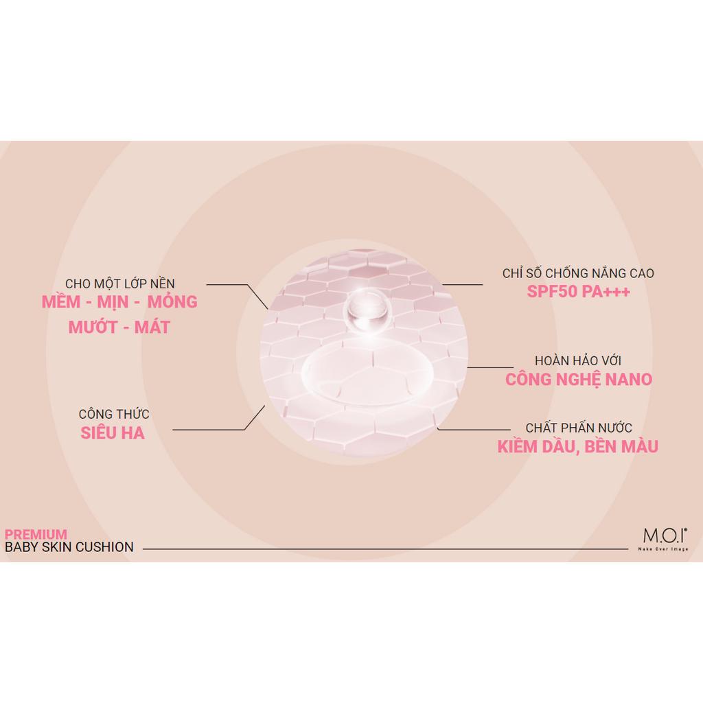 Phấn nước PREMIUM Baby Skin Cushion MOI Cosmetics 13g