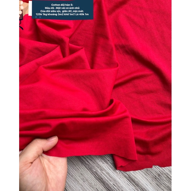 Vải cotton đũi Hàn sịn đẹp