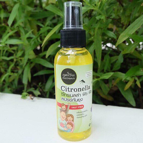 FREESHIP Tinh Dầu Xịt Chống Muỗi CITRONELLA Citrus PHUTAWAN 100ml - Thái Lan