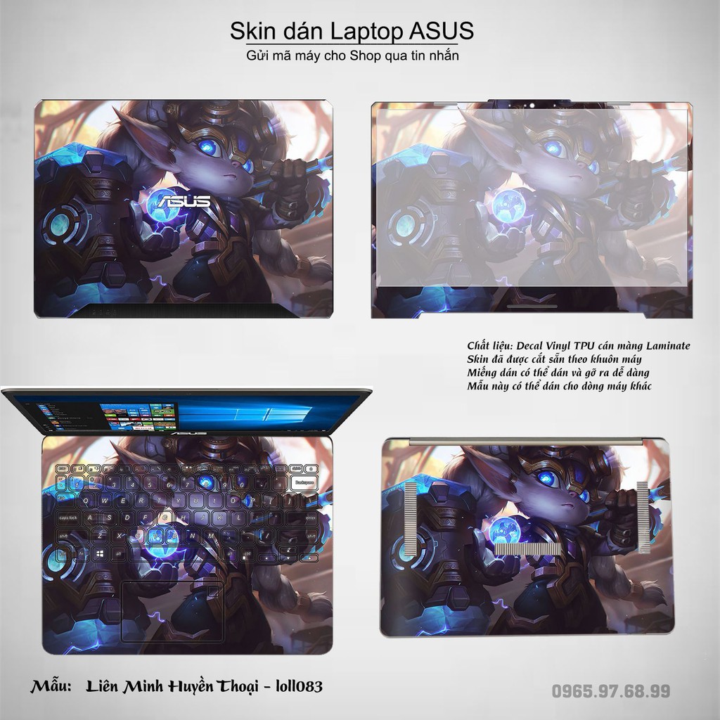 Skin dán Laptop Asus in hình Liên Minh Huyền Thoại _nhiều mẫu 11 (inbox mã máy cho Shop)