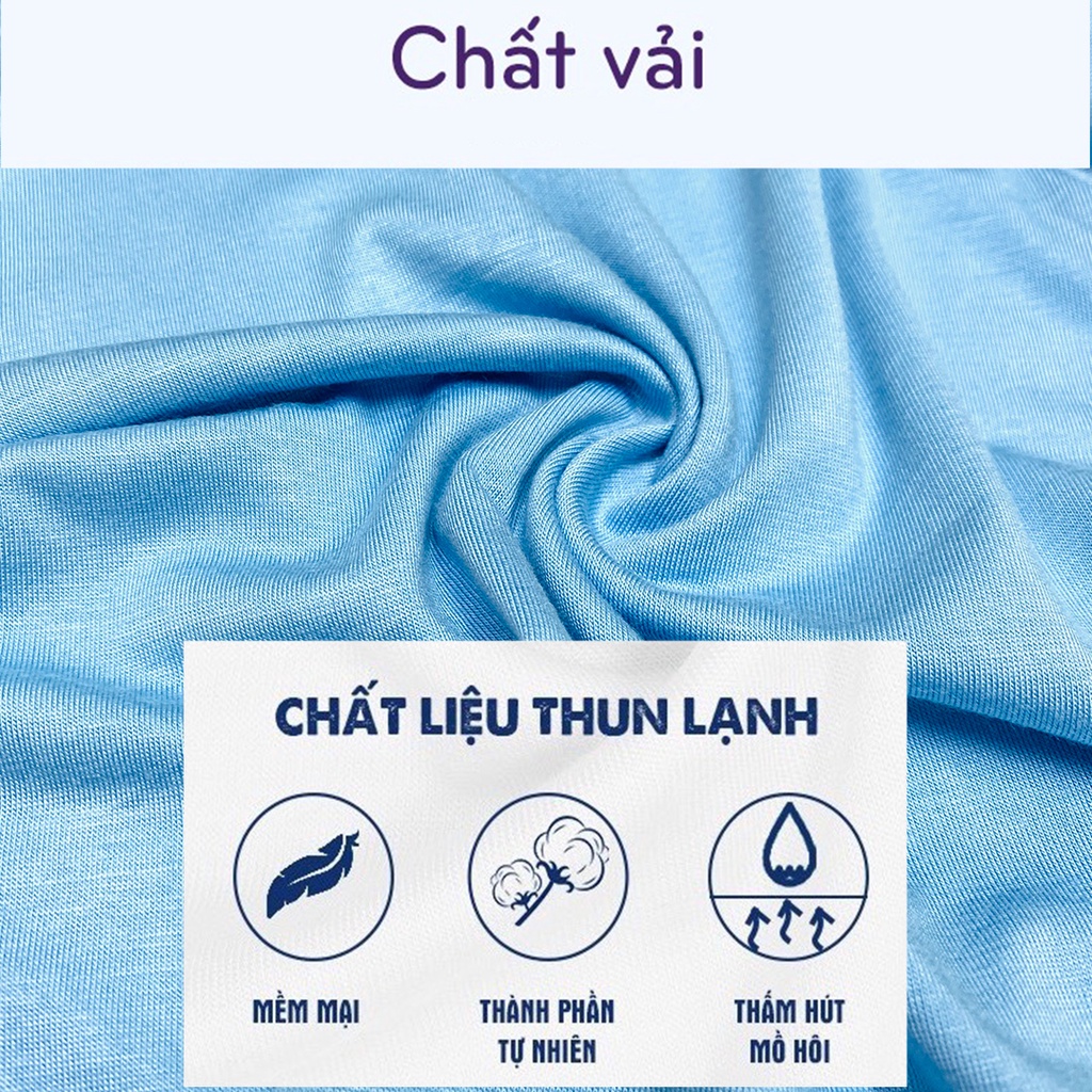 Bộ Dài Tay THUN LẠNH MINKYMOM Màu Trơn Cho Bé Cho Bé Từ 8-18kg