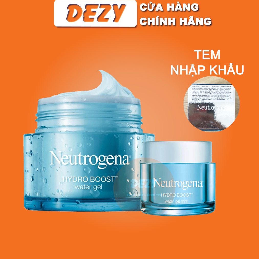 Kem Dưỡng Ẩm Neutrogena Water Gel Ngày Và Đêm CHÍNH HÃNG Dưỡng Ẩm Cấp Ẩm Tối Ưu Da Khô Da Dầu Da Makeup Trang Điểm Dezy