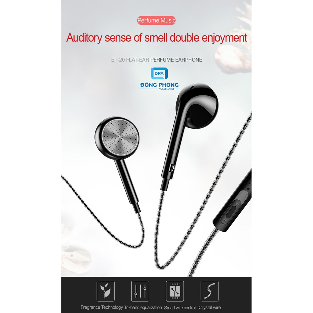 Tai Nghe USAMS EP-20 Chính Hãng - Tai Nghe Dùng Được Cho Cả iPhone &amp; Android
