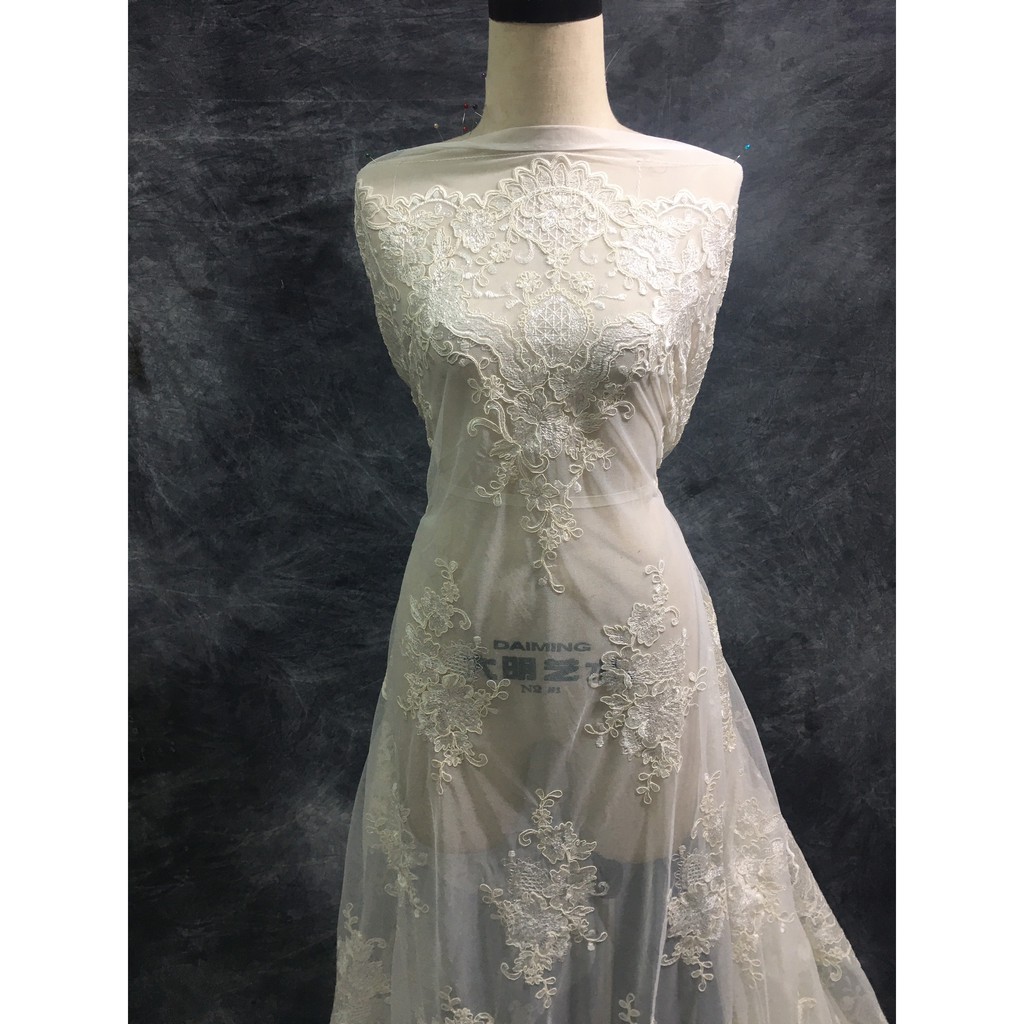 Ren set cao cấp RC170501+RB170506 khổ 1,7m dùng may váy đầm thời trang, váy cưới, làm đồ decor trang trí, đồ lót