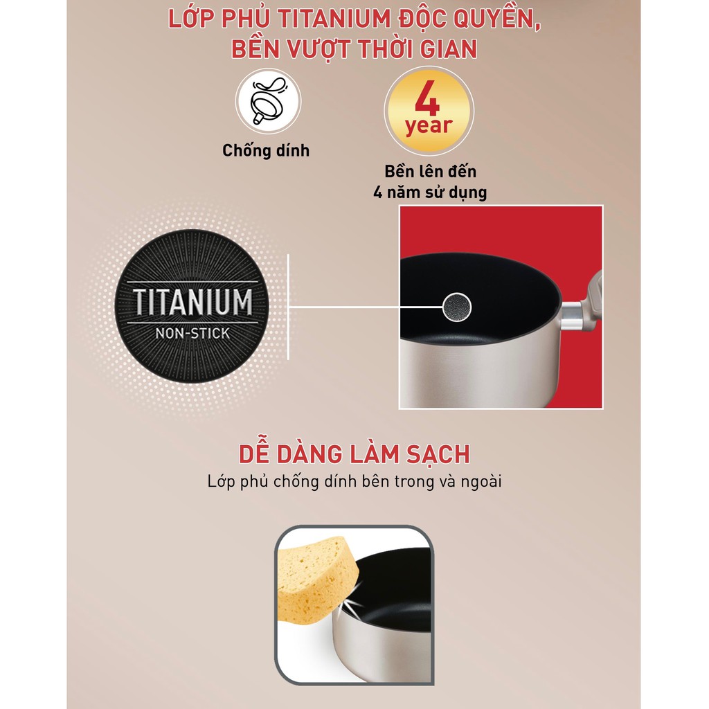 [Mã LIFEHL25 giảm 10% đơn 350K] Nồi chống dính Tefal Sensations 20cm