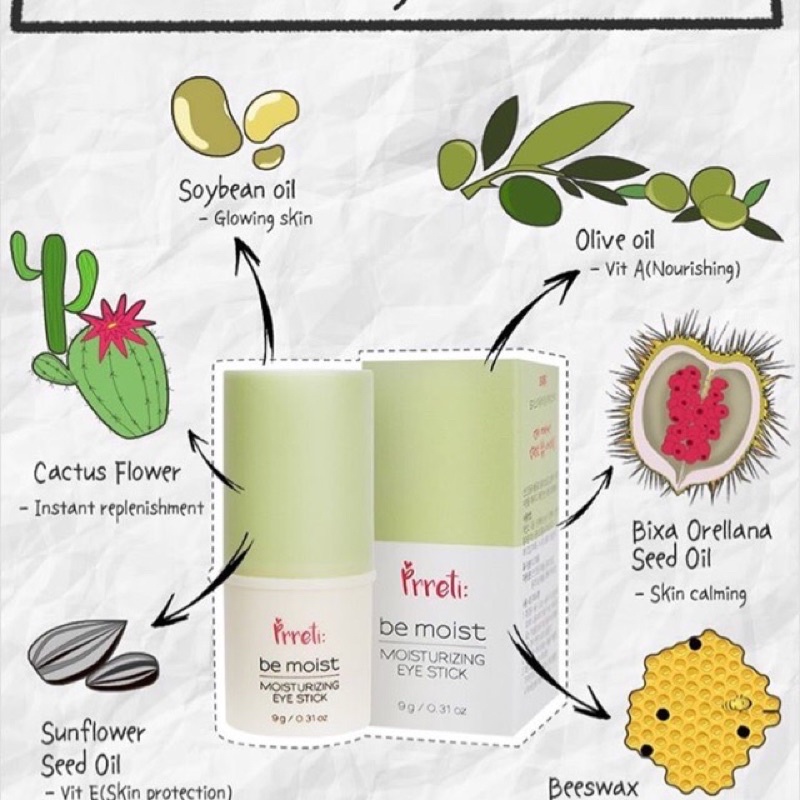 Kem Mắt Dạng Thỏi Prreti Moisturizing Eye Stick 9g