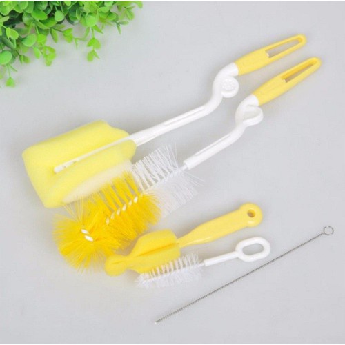 Bộ cọ rửa bình sữa và núm ti 4 món cho bé yêu