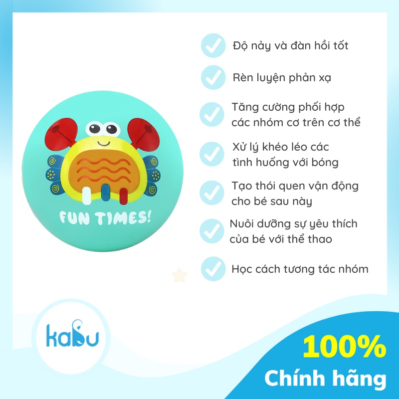 KABU - Bóng Cao Su Nhỏ In Hình Ngộ Nghĩnh | Bóng Đồ Chơi Trẻ Em