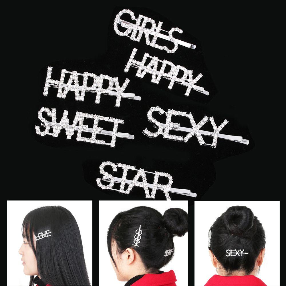 Kẹp Tóc Kim Loại Hình Chữ Cái Thời Trang Cho Nữ