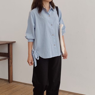 Áo sơ mi đũi buộc nơ 2 bên - Tying Shirt - by ufothebasic