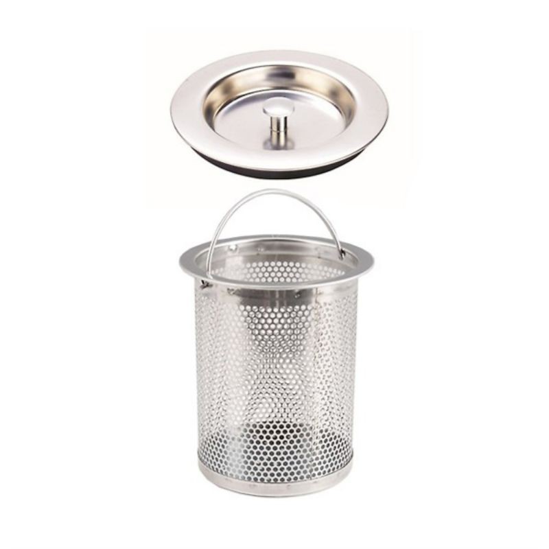 Lọc rác bồn rửa chén có nắp ( inox - nhựa )