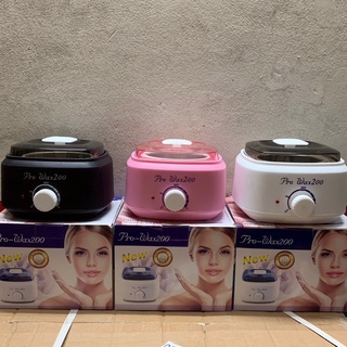 Nồi nấu sáp wax lông pro wax 200 cao cấp 2021 + tặng kèm que gỗ to