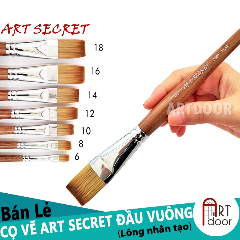 [ARTDOOR] Cọ vẽ ART SECRET đầu Vuông (2089F)