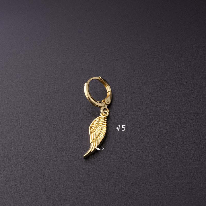 Khuyên tai mặt thả đính đá zircon độc đáo thời trang