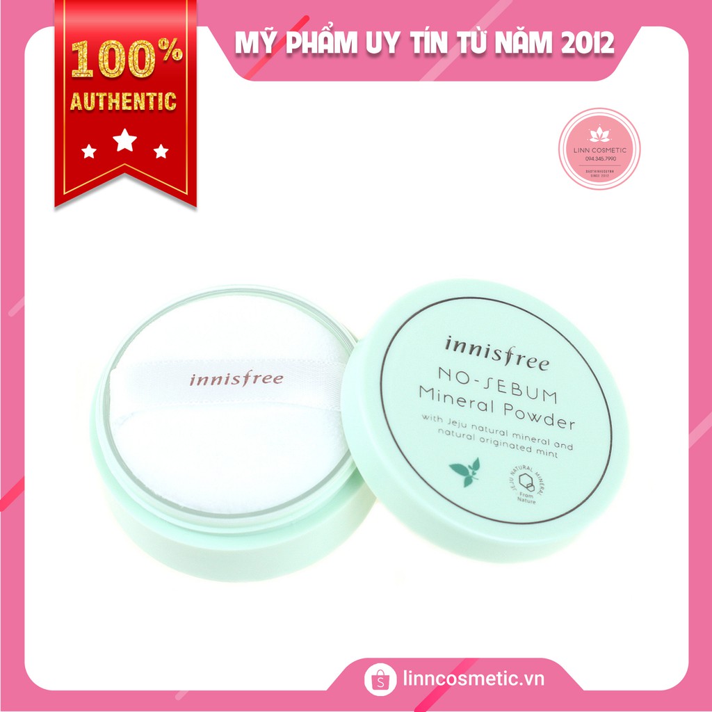 [Hot] Phấn phủ dạng bột kiềm dầu Innisfree – no sebum mineral powder [Chính hãng]