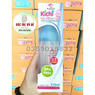 BÌNH SỮA KICHI SILICON 210ML 2 MÀU (GIAO MÀU NGẪU NHIÊN)