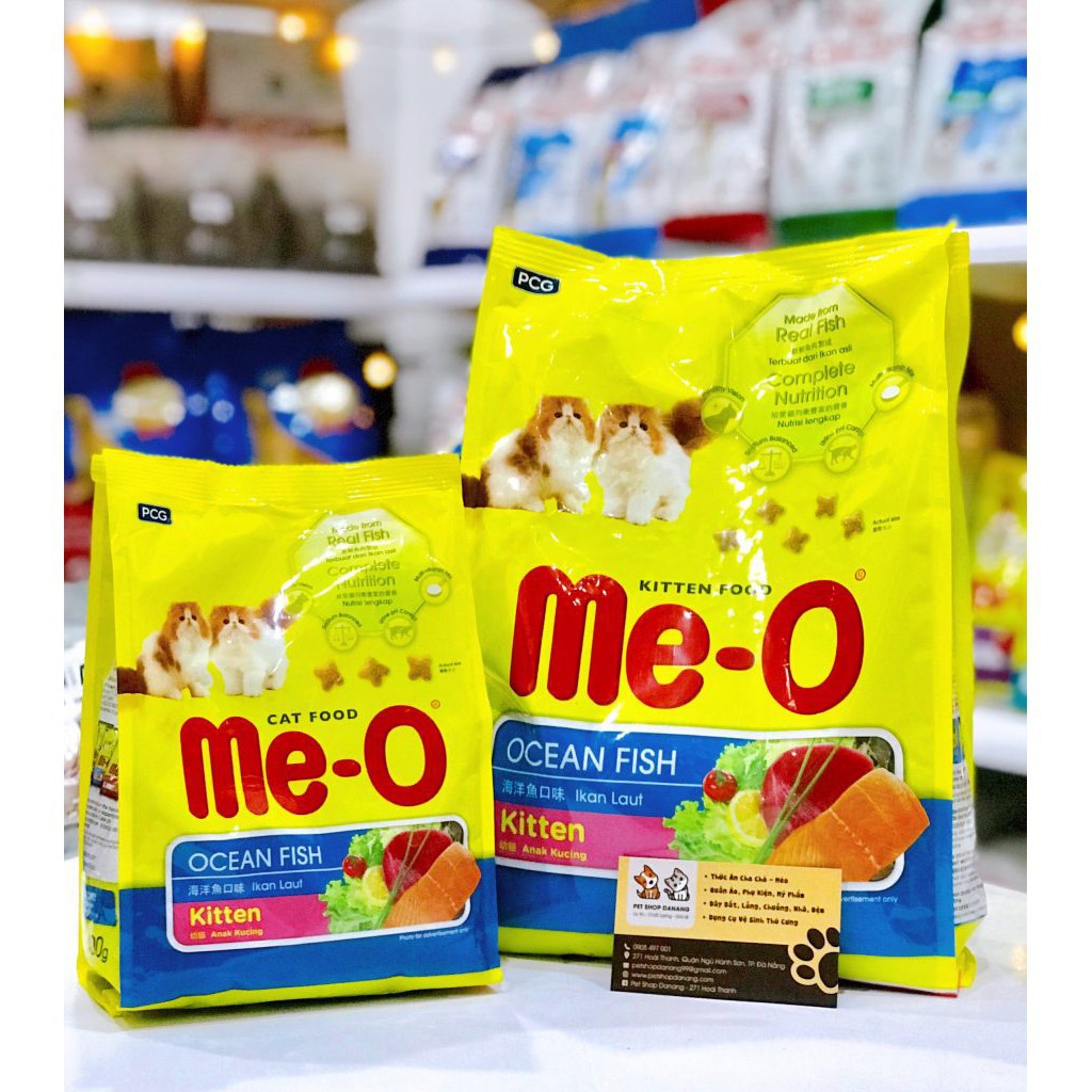 Thức Ăn Cho Mèo, Hạt Cho Mèo Meo _O Kitten Vị Cá Biển 400g