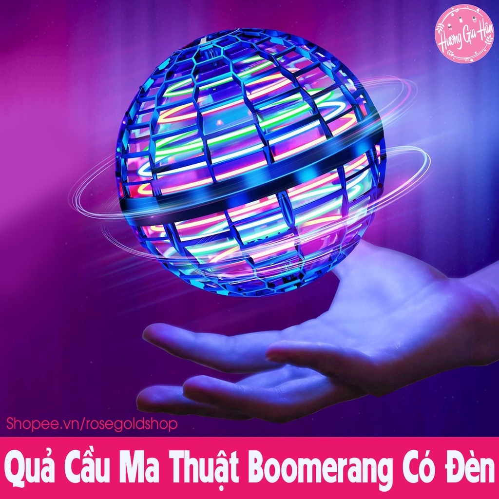 Quả cầu ma thuật boomerang có đèn Led nhấp nháy, Đồ chơi máy bay giải trí ngoài trời cho bé