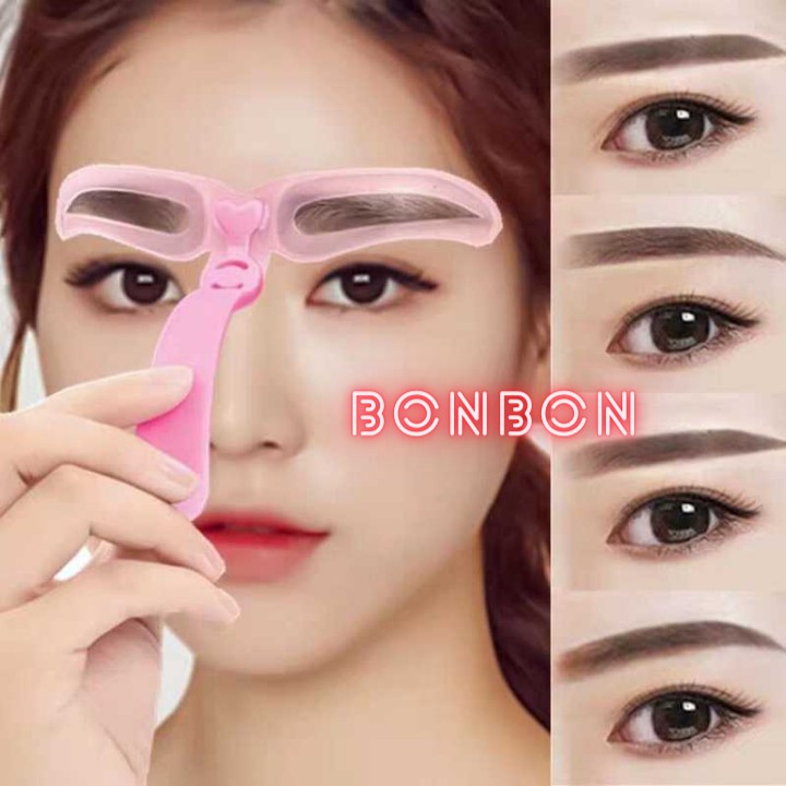 Bộ 4 Khung Kẻ Chân Mày Tay Cầm Siêu Tiện Lợi NPP Set of 4 Brow Frame