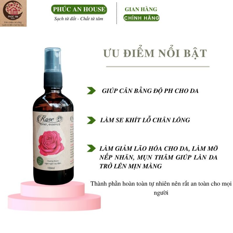 Nước hoa hồng căng bóng da Phúc An House