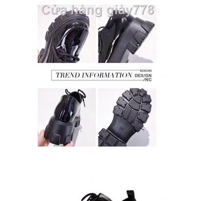 ■(Sẵn) Giày oxford nữ đế cao da Pu bóng dáng Ulzzang hàn quốc độn đế - 3 ảnh thật cuối (G1)