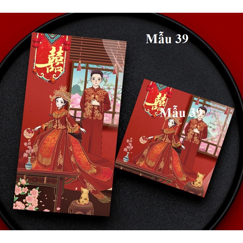 Size lớn - Bao lì xì hình dễ thương dùng trong bưng quả đám cưới