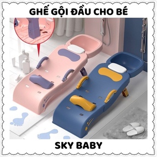 Ghế gội đầu cho bé, giường gội đầu trẻ em gấp gọn tại nhà mau moi nhat 2021