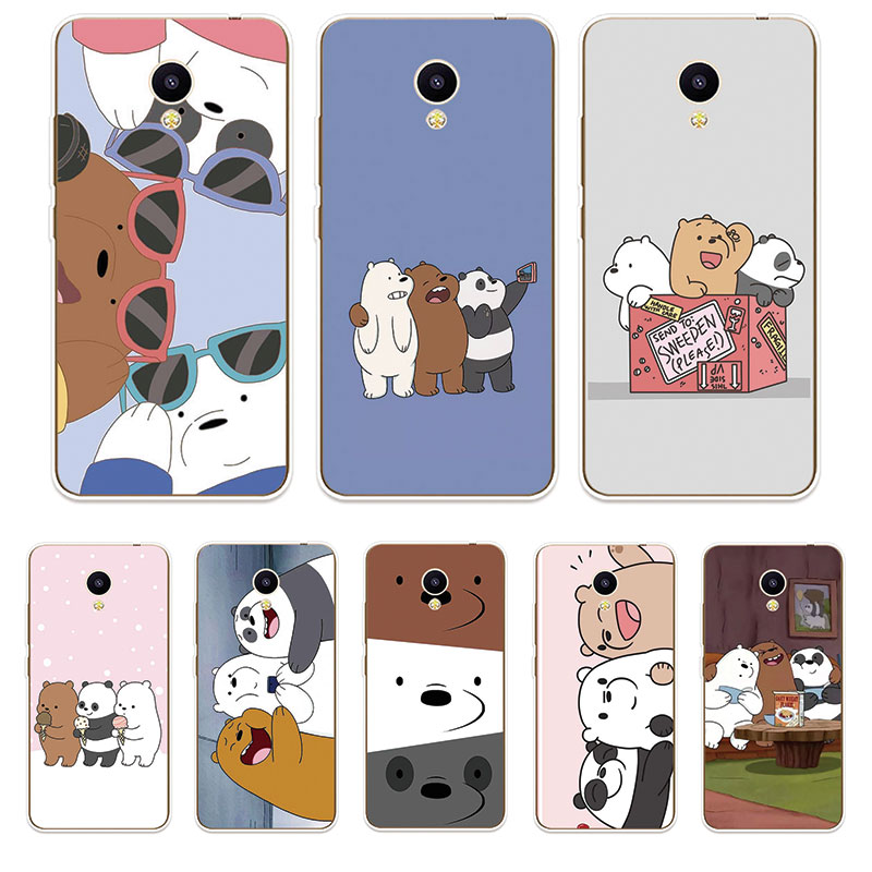 Meizu M5C M5S M6S M6T U10 U20 Soft TPU Silicone Phone Case Cover Three Bare Bears 3