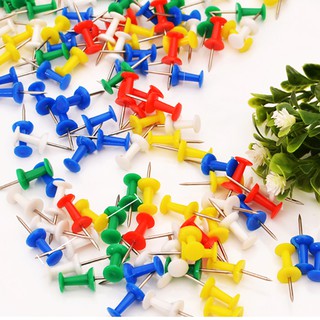 Ghim Đinh Nhọn Mũ Nhựa Cho Bảng Ghim (50 Chiếc) - Tiện ích