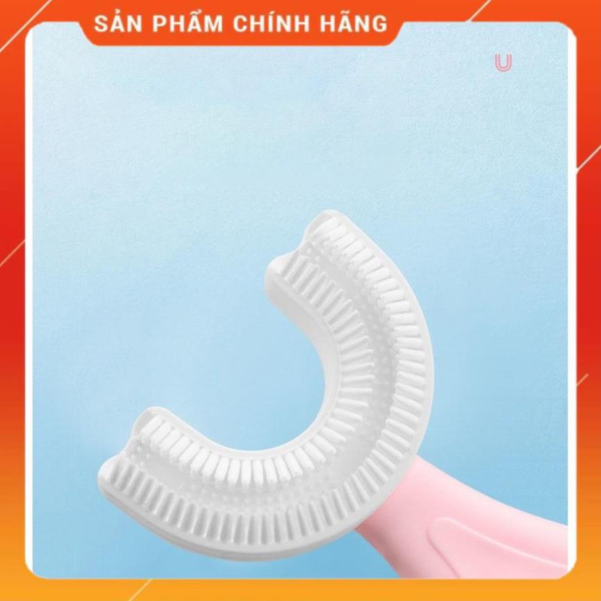 Bàn chải đánh răng chữ U siêu mềm,bàn chải tập đánh răng từ 2-12 tuổi