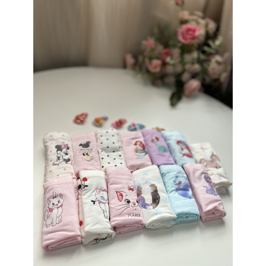 Quần chip đùi bé gái 3-12 tuổi set 3 chiếc hãng Teengo chất liệu cotton co giãn cựu tôt