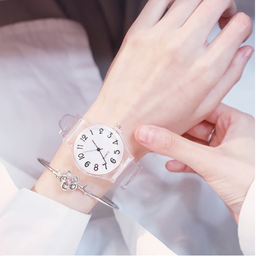 ĐỒNG HỒ NỮ DÂY CAO SU TRONG SUỐT NHIỀU MÀU D303 CỰC ĐẸP | BigBuy360 - bigbuy360.vn