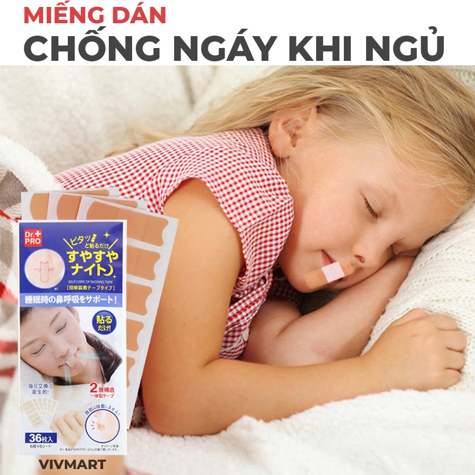 [Tuyệt Phẩm] Miếng Dán Chống Ngáy Nhật Bản, Chống Há Miệng Khi Ngủ Cho Người Lớn Và Trẻ Em
