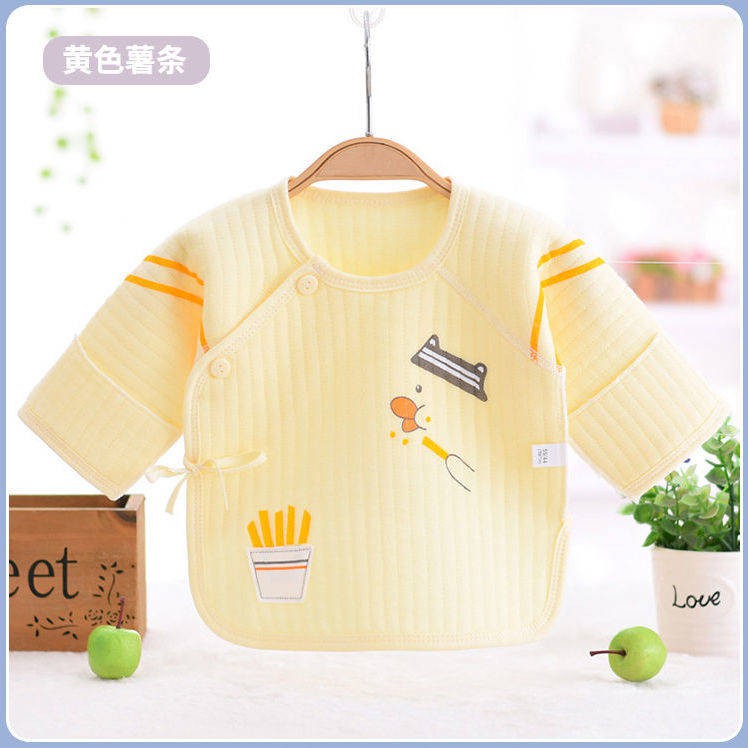 Áo Khoác Vải Cotton Giữ Ấm Nửa Lưng Thời Trang Xuân Thu Cho Bé Sơ Sinh 0-3 Tháng Tuổi