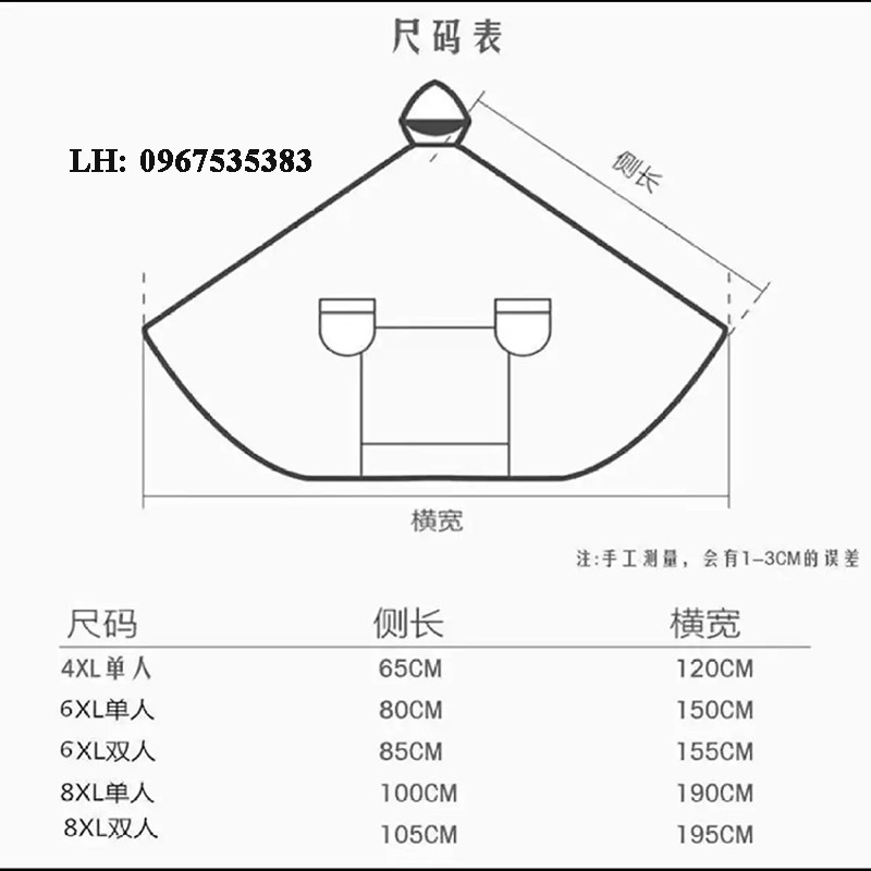 [XẢ KHO 3 NGÀY] Áo mưa 2 đầu vải dù Quảng Châu cao cấp kích thước to đại có kính che chắn mặt - Tặng quà hấp dẫn