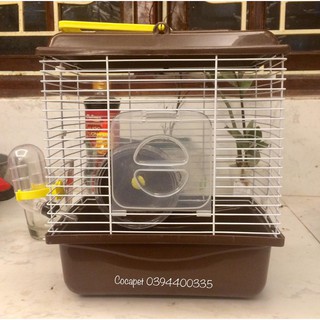 Lồng nắp mica giá rẻ ảnh thật (Đã bao gồm wheel, bát ăn, bình nước rồi nhé)