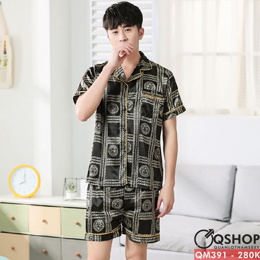 [SALE] BỘ ĐỒ PIJAMA NAM NGẮN TAY QSHOP QM391