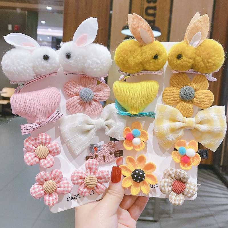 Set 23 kẹp tóc hình thỏ dễ thương cho bé gái