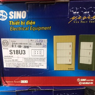3 Ổ Cắm 2 Chấu Sino  S18 16A