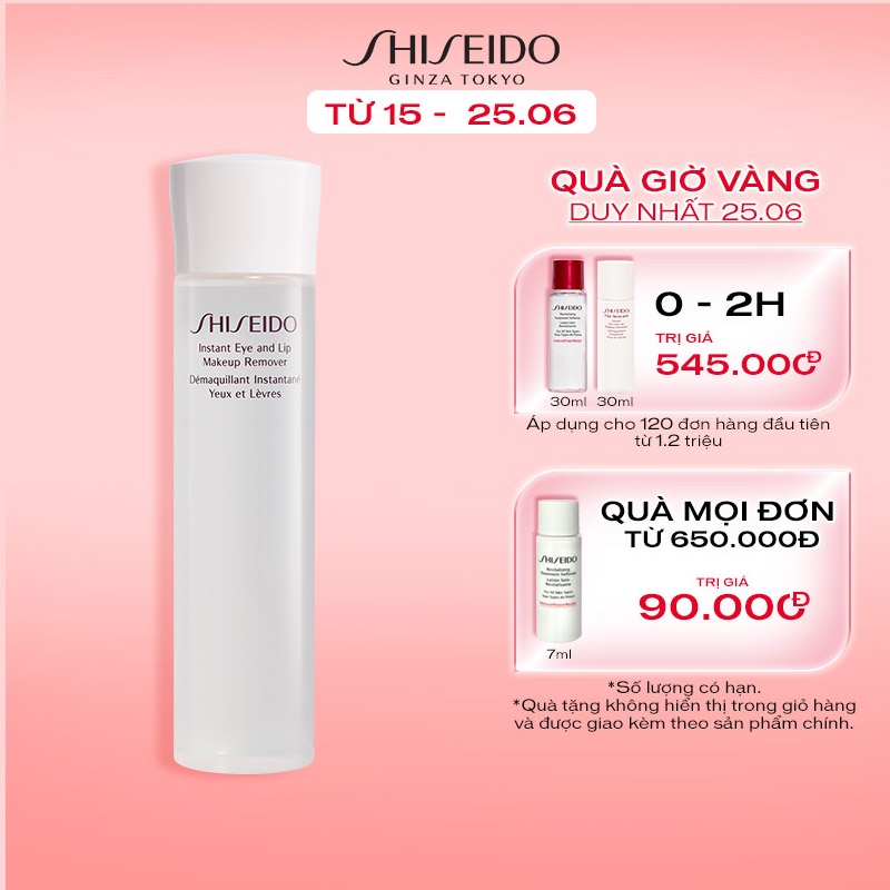[Mã COSSHI03 giảm 10% đơn 600K] Tẩy trang mắt môi Shiseido Instant Eye And Lip Makeup Remover 125ml