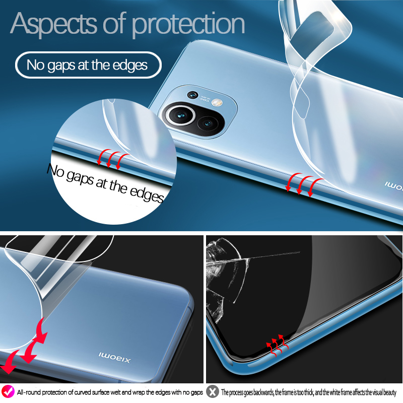 Miếng Dán PPF chống vân tay sau cho Xiaomi Mi 12 11 Lite 9T 10T 11T Poco M3 F3 F4 X5 X4 X3 NFC F2 Pro Redmi Note 8 9 9S 10 11 12 12S 11S 10S 9A 10C 10A