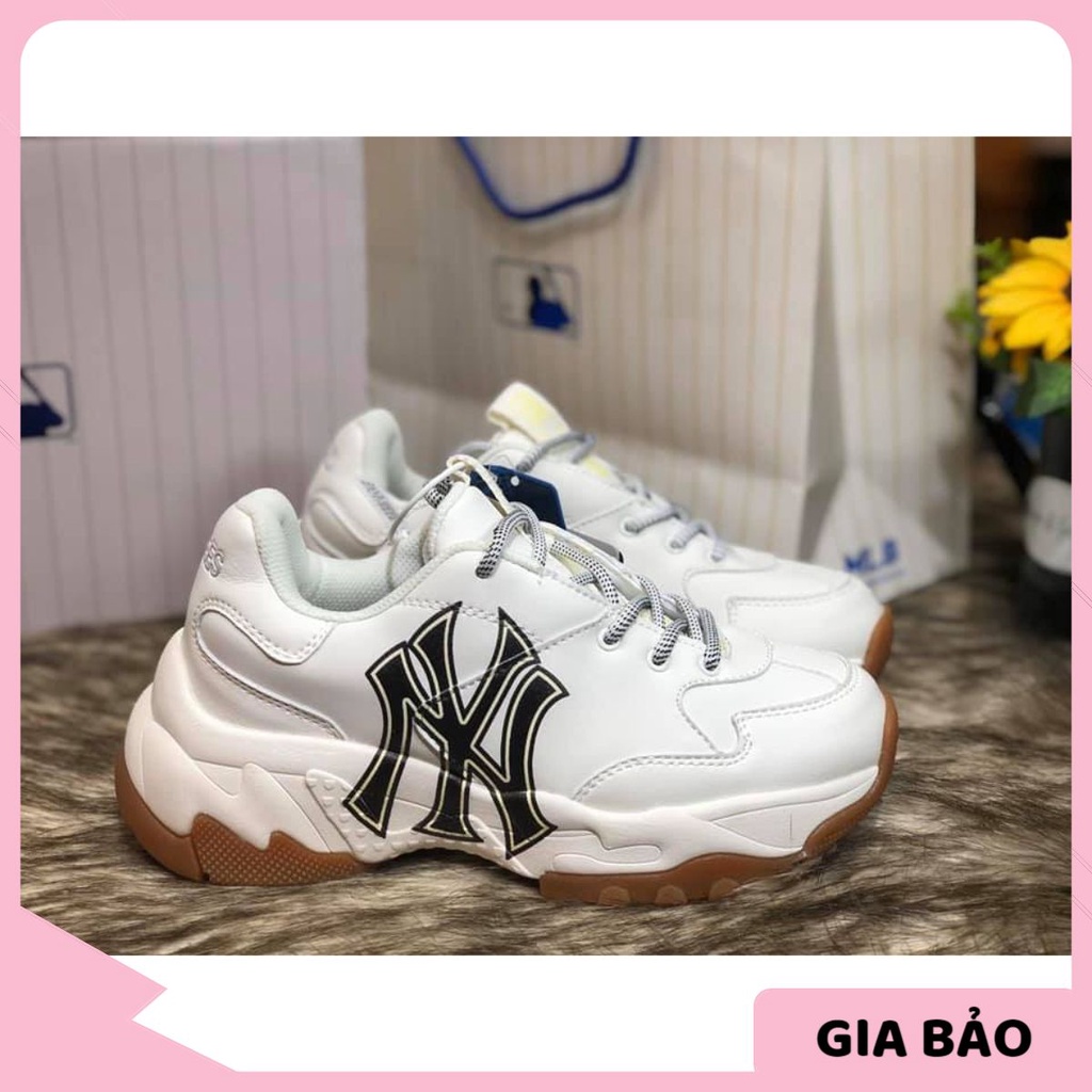 🎀 SIÊU HÓT 🎀 Giày Sneaker MLB ny đế nâu hack chiều cao nam nữ cao cấp full box + bill