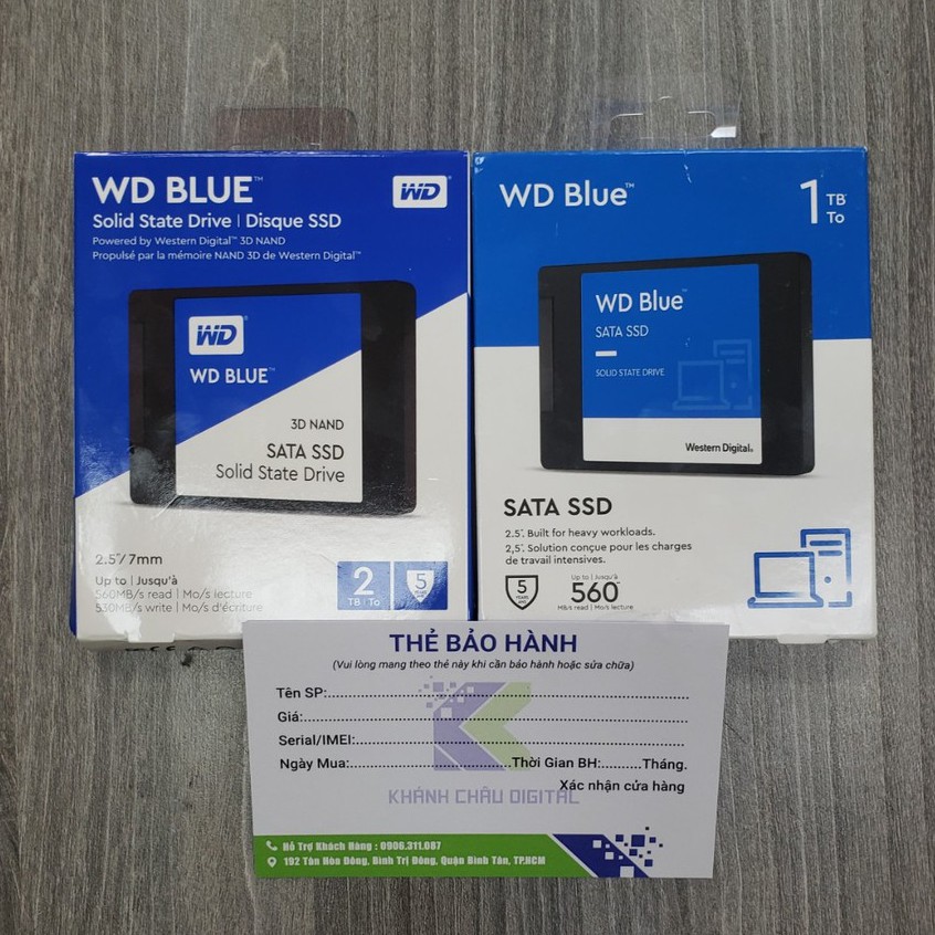 [Mã 255ELSALE giảm 7% đơn 300K] Ổ Cứng Gắn Trong SSD WD Blue 3D-NAND 2.5-Inch SATA III 1TB/ 2TB