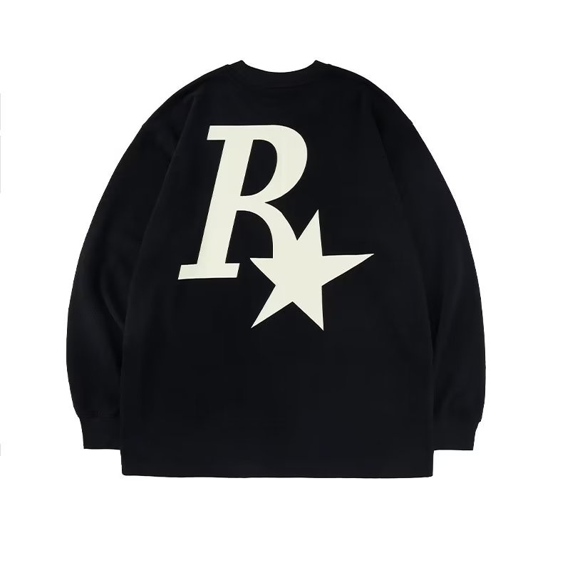 Áo Thun Tay Dài Cổ Tròn Dáng Rộng Phong Cách Retro Mỹ Thời Trang Xuân Thu Cho Nam Và Nữ