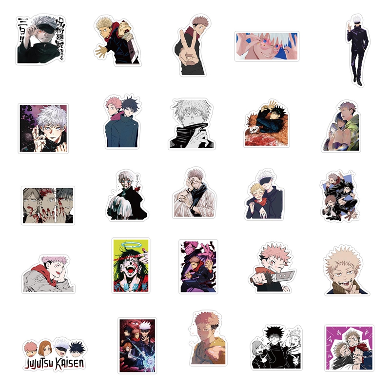 Tmdbyx Bộ 50 Hình Dán Phong Cách Jujutsu Độc Đáo