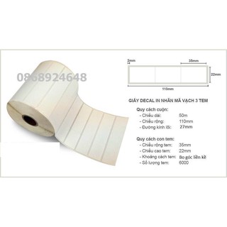 ✔️ Combo 10 Cuộn giấy in mã vạch hay Decal in mã vạch sử dụng nhiều Shop Quần Áo, Cửa hàng, Siêu thị