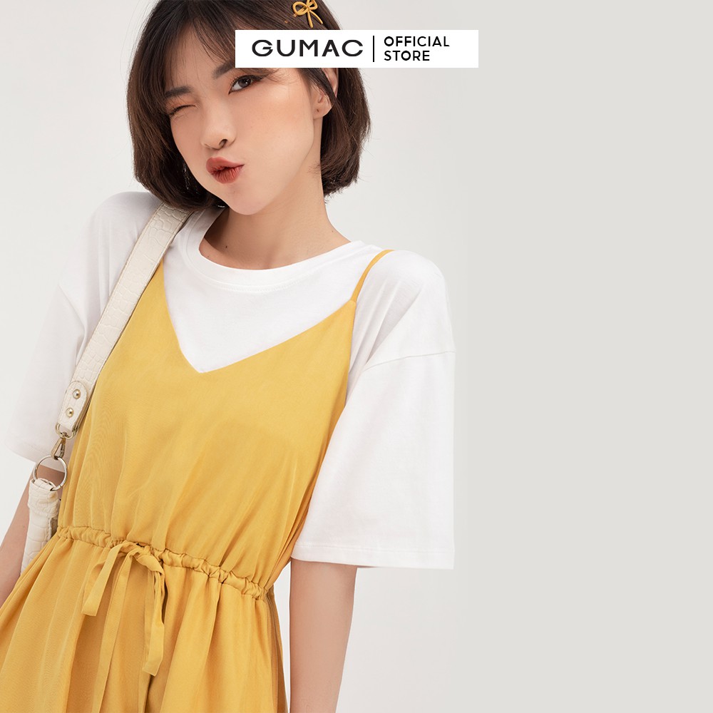 Đầm 2 dây nữ luồn eo GUMAC phong cách hàn quốc, năng động nhiều màu DB422 [Không bao gồm áo thun] | BigBuy360 - bigbuy360.vn