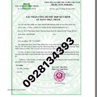 (CHÍNH HÃNG) THUỐC GIẢM CÂN YANHEE VIP 7 THÁI LAN