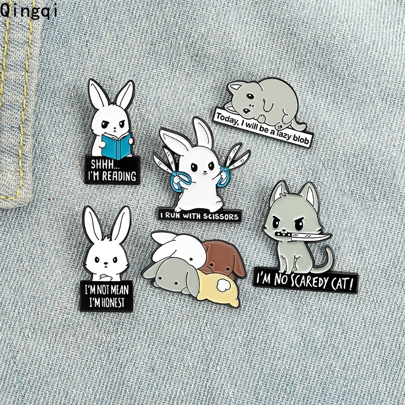 Ghim cài áo Miss Zoe họa tiết động vật hoạt hình ngộ nghĩnh tùy chọn