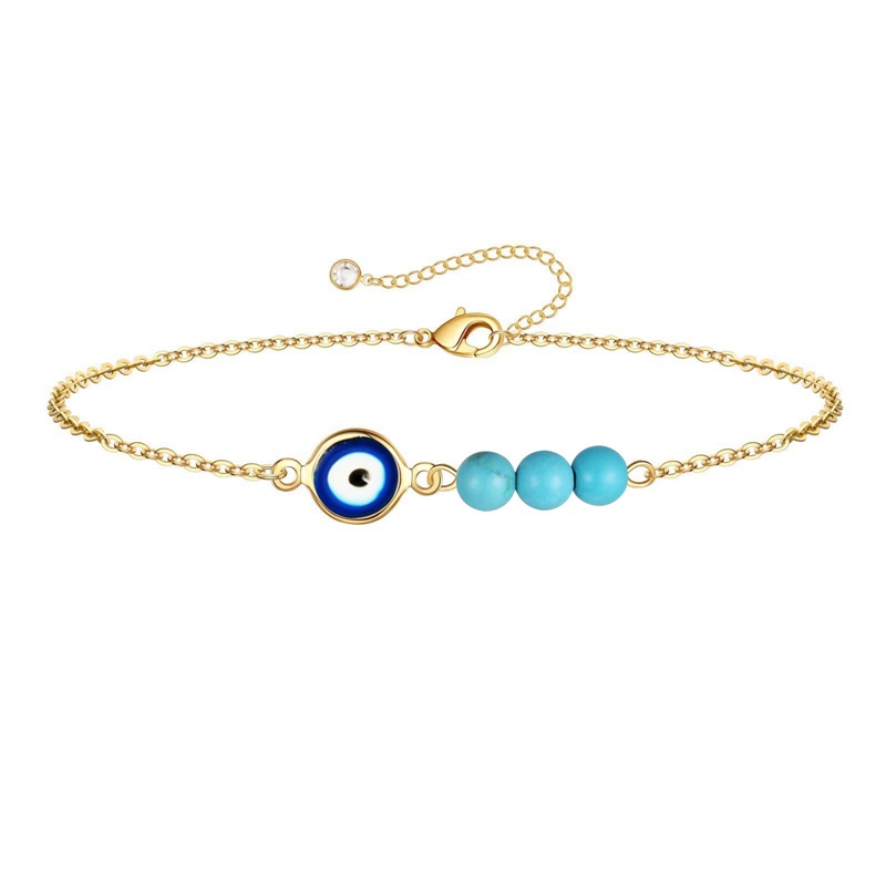 Lắc Chân May Mắn Màu Vàng Và Xanh May Mắn 2022 Cho Cặp Đôi